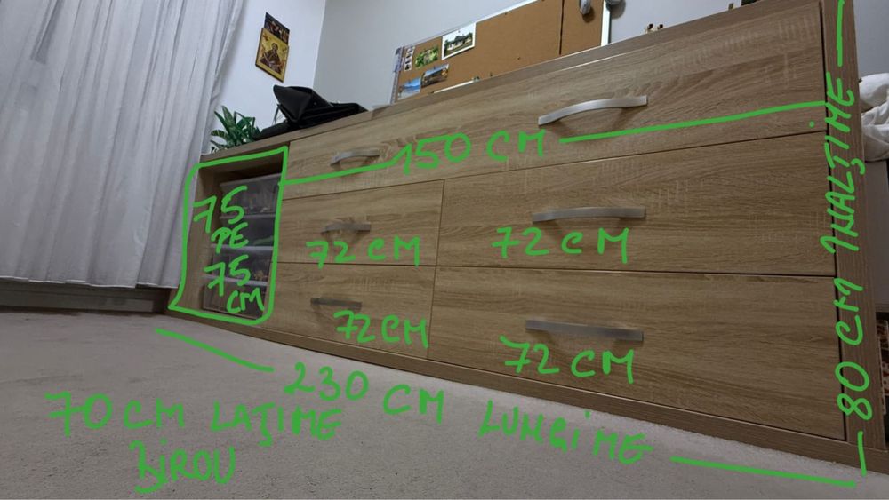 Dormitor pe comandă cu pat rabatabil  pentru camera mica bloc