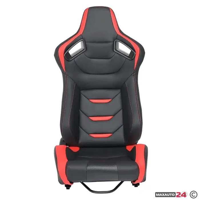 Спортни седалки за МПС 1054B черно/червено за автомобил кола предни седалки тунинг