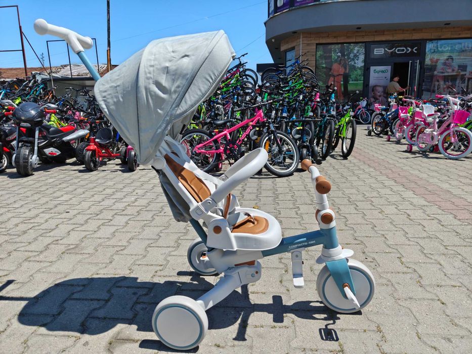BYOX Детска триколка COMPACTO 4в1 син