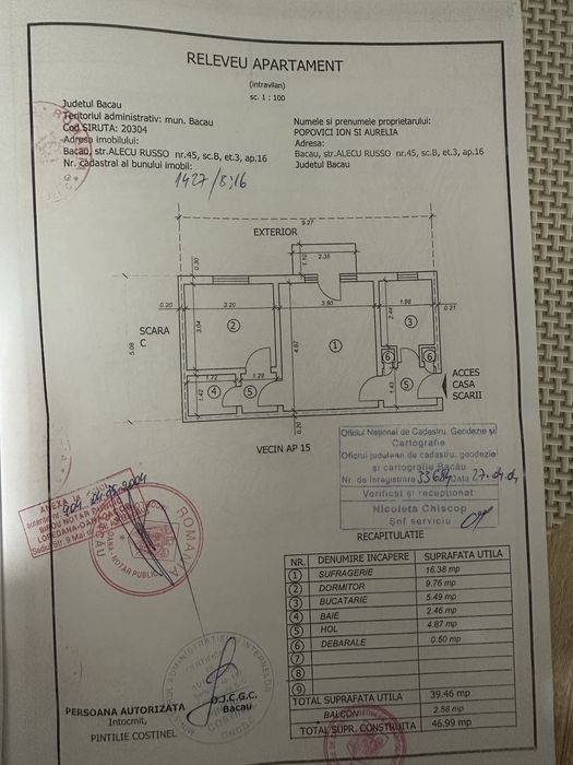 Proprietar vand apartament semidecomandat.