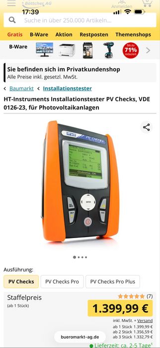 Tester / Multimetru profesional pentru panouri fotovoltaice – NOU