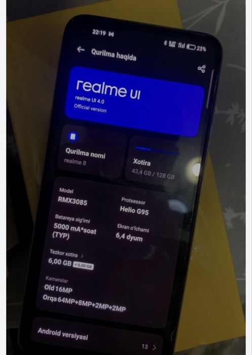 Realme 8 6+6gb 128gb srochna
