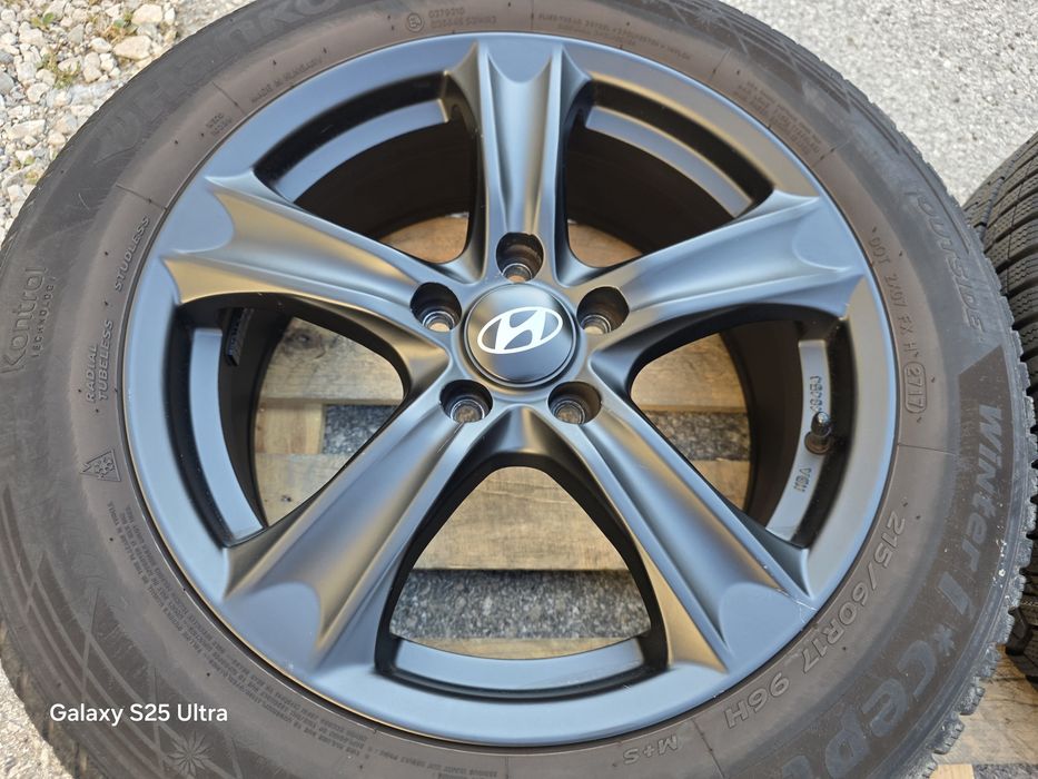 Лети джанти 17ки 5х114.3 Hyundai + зимни гуми 215/60/17 Hankook