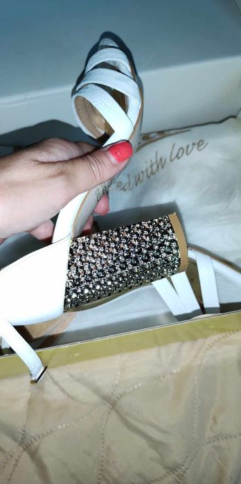 Сандали Polanski в бял цвят