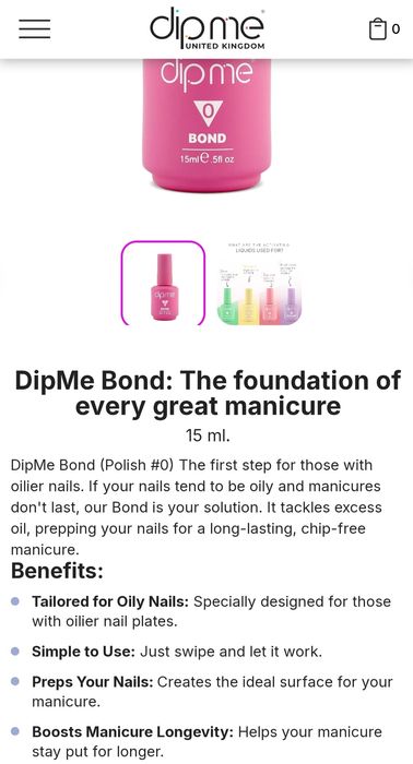 Dipme 0 Bond Обезмаслител за нокти