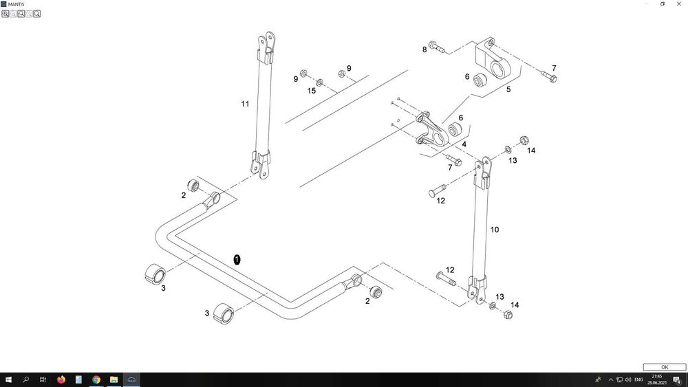 bara stabilizatoare axa spate Man tgx tga MEGA