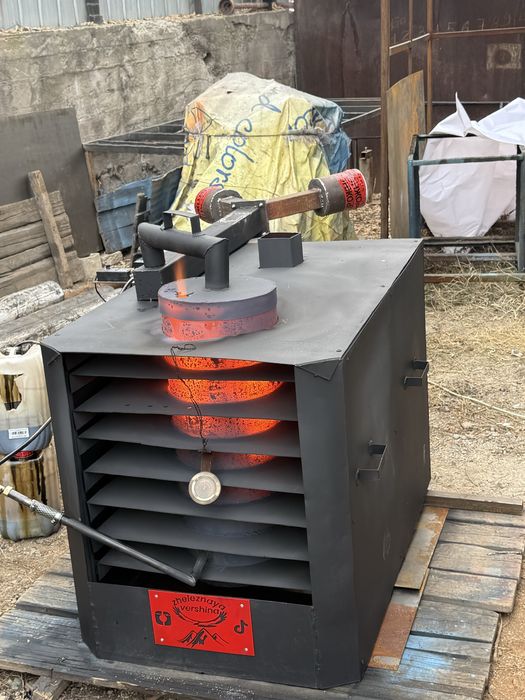 горелка на отработке пушка калорифер