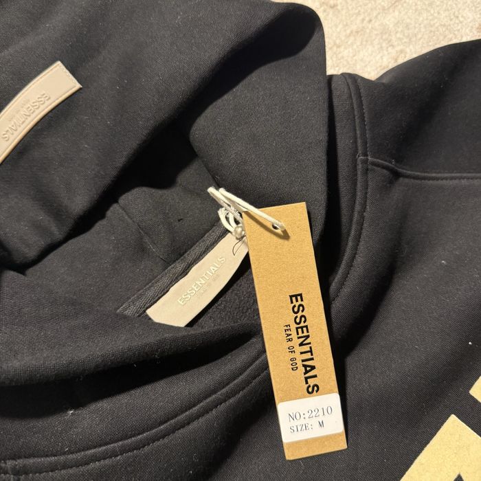 Hanorac Essentials „1977” negru, mărimea M, cu etichetă
