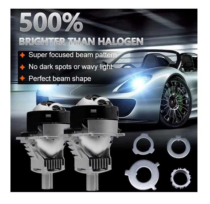 Bi-LED лупи за вграждане във фарове с къси и дълги светлини 3"инча 90W 6500lm 12V