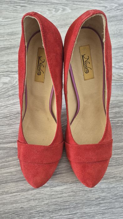 Pantofi rosii dama 39 piele noi