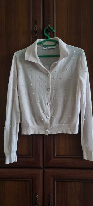 Cardigan superb cu perle
