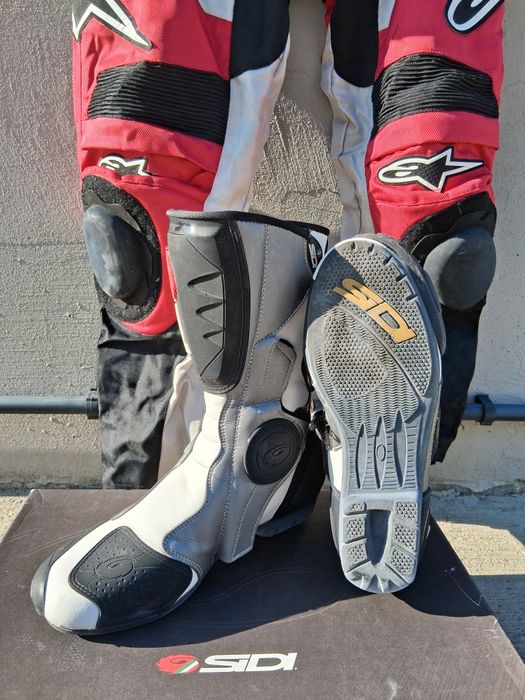 Кожен екип за мотор, ботуши + ръкавици