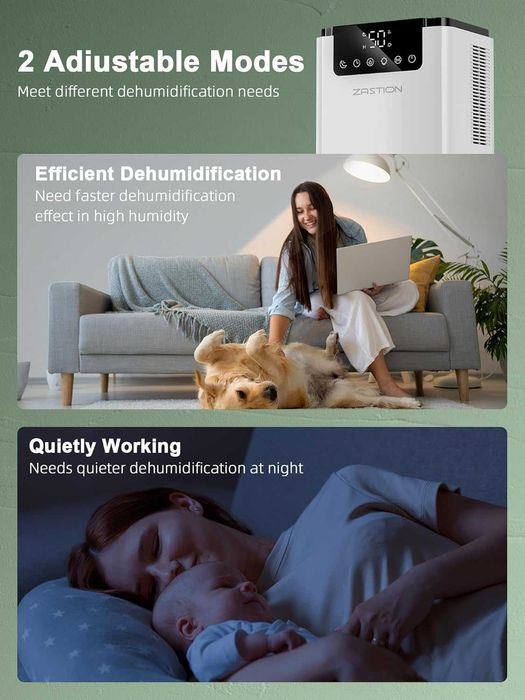 Влагоабсорбатор / влагоуловител ZASTION 2200ml площ 260 квадратни фута