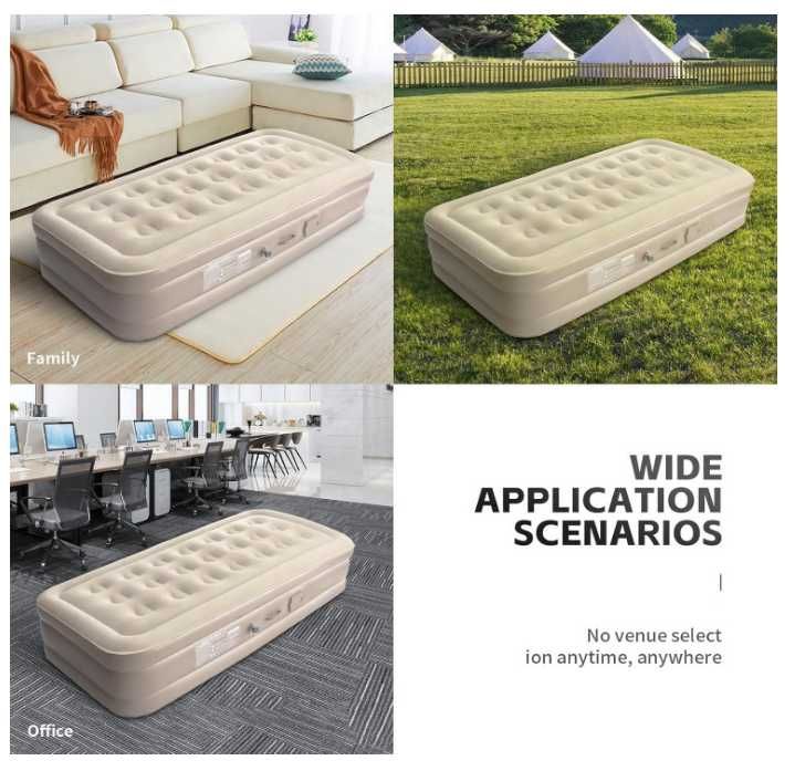 Кровать надувной с автомат насосам-190х100х40 см Доставка бесплатно