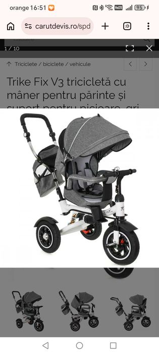 Tricicleta cărucior copii Trike Fix V3