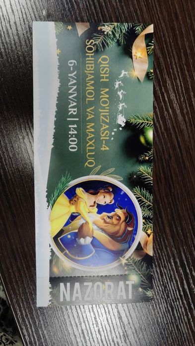 Билет на новогоднее представление