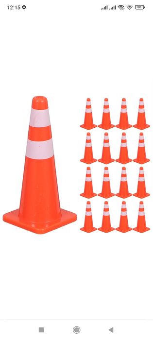 Конус дорожный сигнал 50-75см