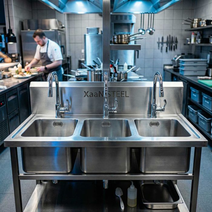 Ванна моечная 3-секционная / Nerjaveyka moyka 3-talik — XaaN Steel