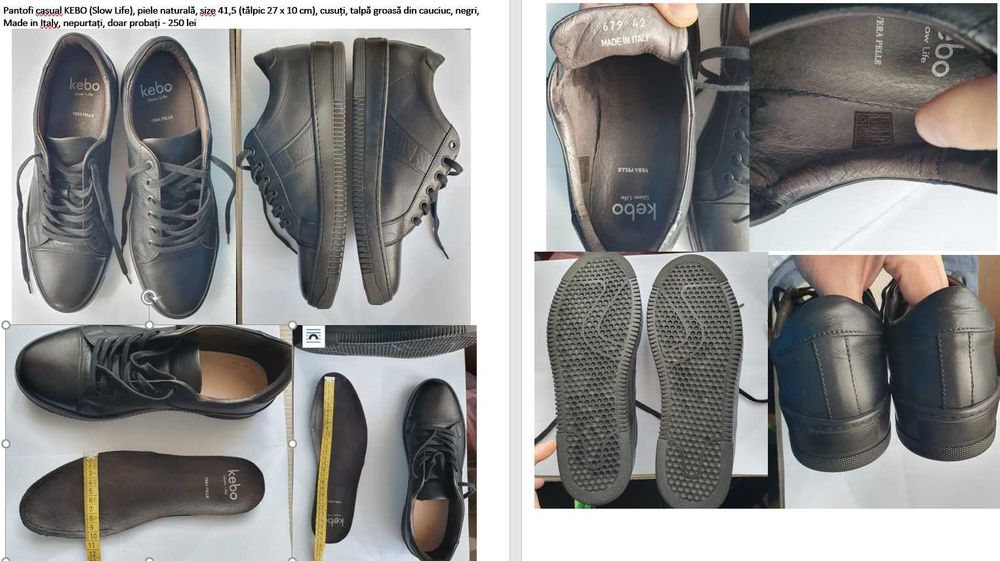 Pantofi HUGO BOSS, piele, 41, fix