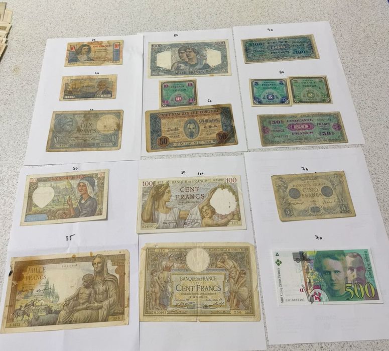 Bancnote din diferite tari - colectie / suvenir - pret în Poze