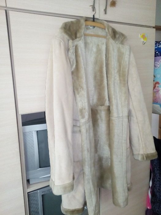 Дамски кожух от еко кожа