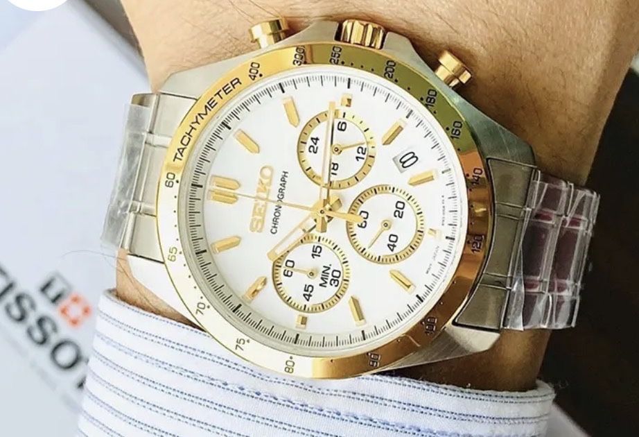 Чисто Нов Мьжки Часовник Seiko Spirit SBTRO24 Chronograph