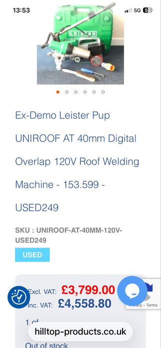 Leister UNIROOF AT 153.599 заваръчен апарат