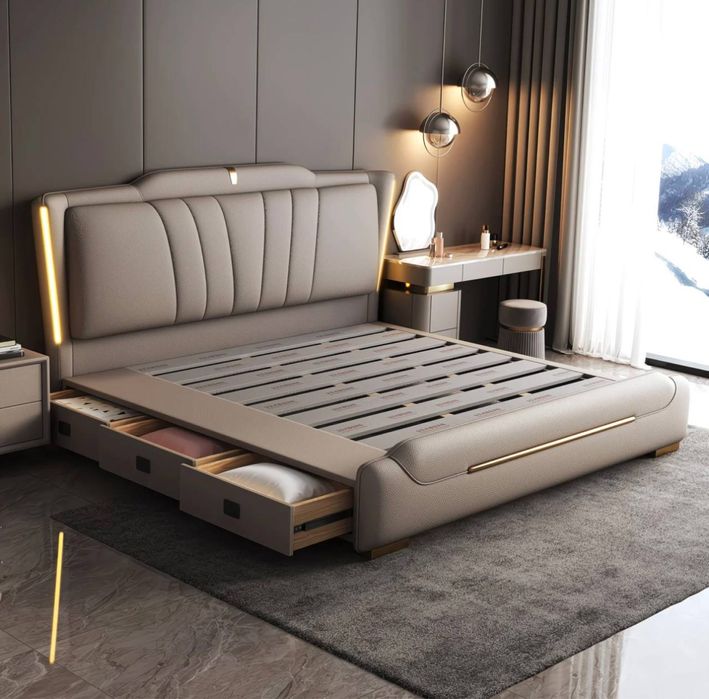 Premium Кровать с подсветкой и хранением