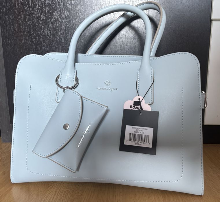 Geanta dama Quentin Satchel (Misty blue)