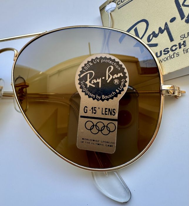 Ray Ban B&L USA Aviator G15 лещи сиви/зелени;нови с калъф
