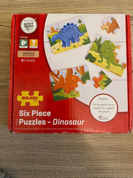 Puzzle dinozauri  Bigjigs  din lemn