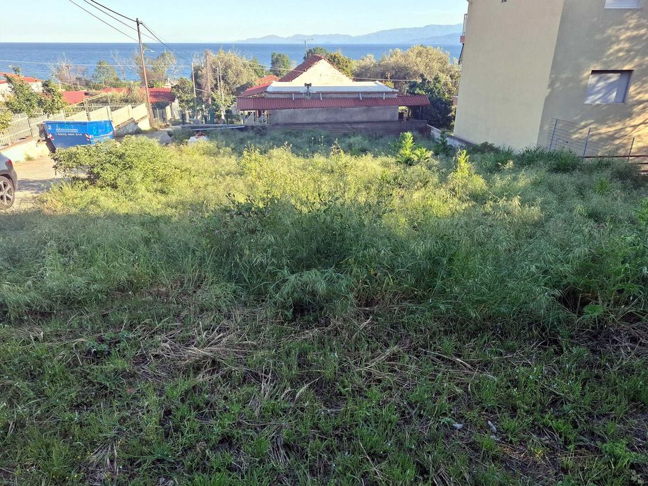 Продава парцел с прекрасна гледка море 400 м2 в Аспровалта, Гърция