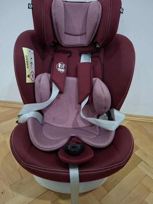 Scaun auto Tweety Plus Deluxe Buf Boof Red cu isofix rotativ 360 grade 0-36 kg