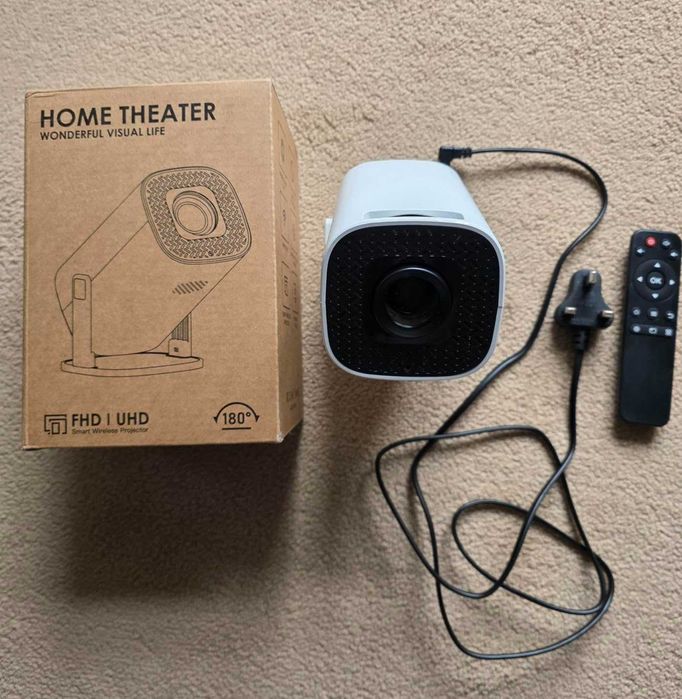 Преносим мини проектор, WIFI 6 и Bluetooth, 4K 1080P, автофокус