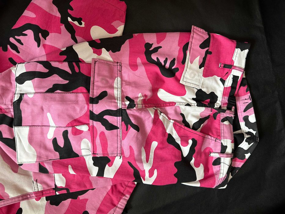Дамски карго панталон - розов камуфлаж pink camo cargo pants M/L