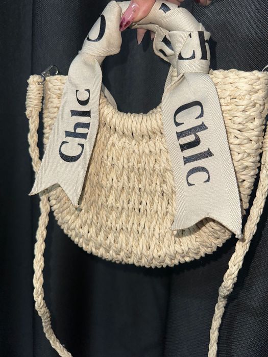 Плетена мини чанта