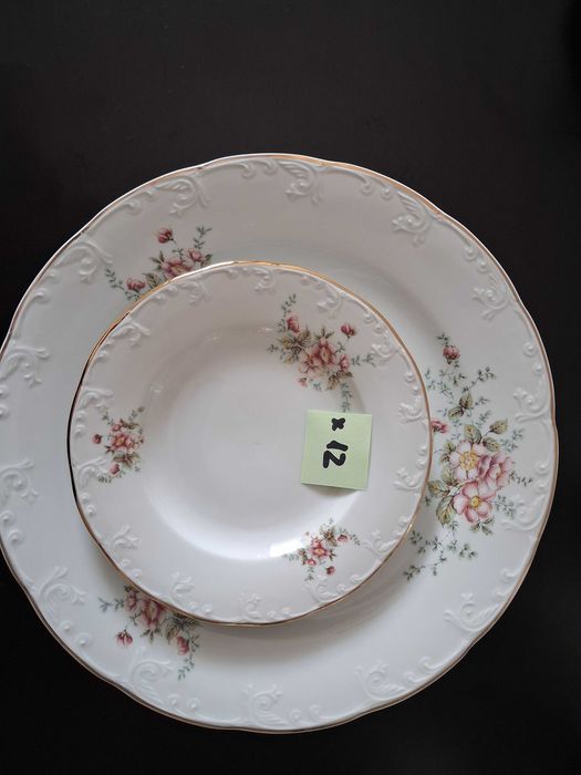 Serviciu vintage desert nou la cutie 12 pers.