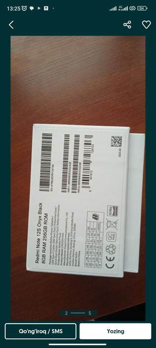 Xiaomi note12 s 8/256