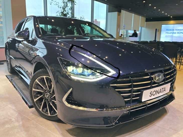 ДХО на капоте(крыло) Соната 2020/ Hyundai Sonata 2020 (ОРИГИНАЛ)