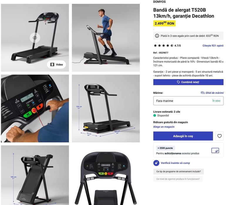 Banda de alergat Decathlon - Domyos T520B