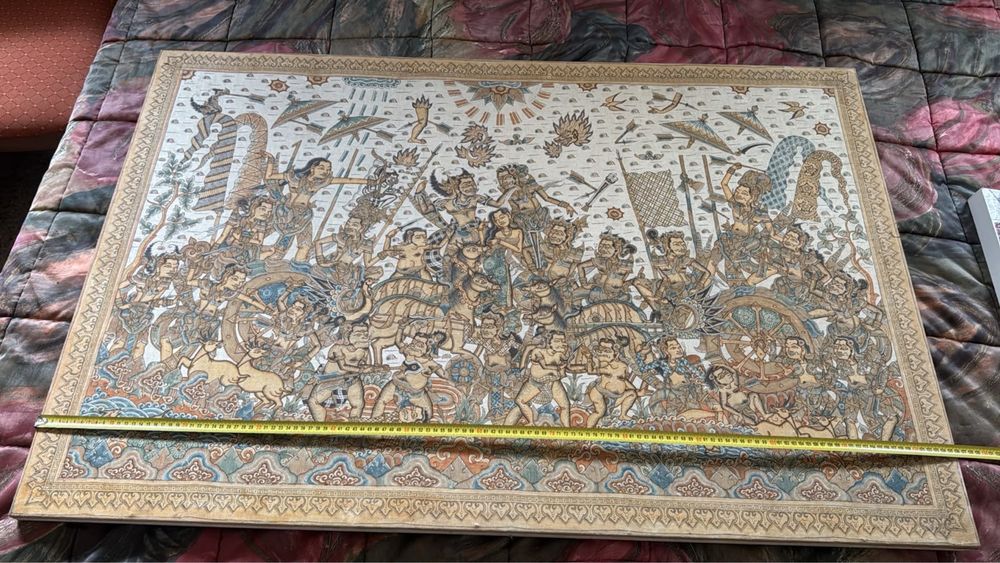 Pictură Tradițională Balineză Kamasan – Scenă Epopeea Mahabharata