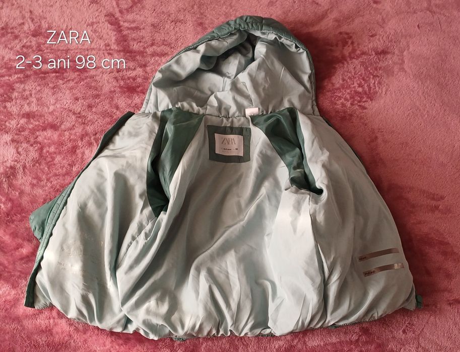 Geaca pufoasa copii Zara 98 cm