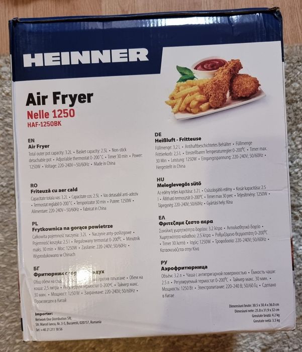 Hot Air Fryer Nelle 1250