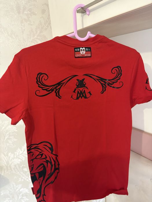 Червена мъжка тениска Ginza с етикет