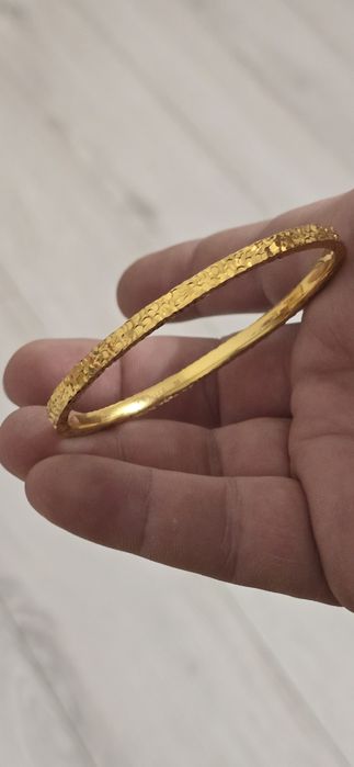 Brățară argint pur placata aur 24 k