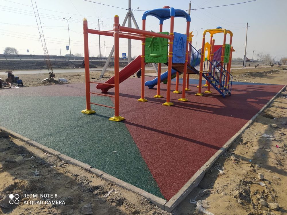 Резиновой тартановое покрытие детская и спортивная площадка - Напольные ...