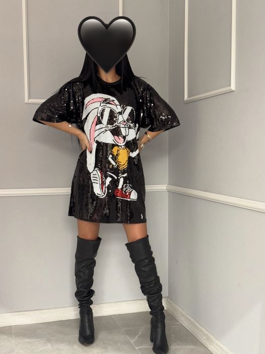 Дамска рокля с пайети