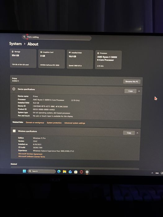 PC Gaming RTX 3050 Ti OC  8 gb | 16 gb ram | 1 TB SSD | Ryzen 5 5600X