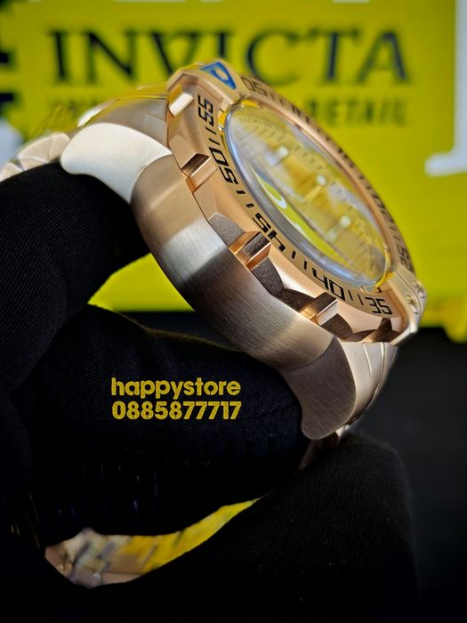 INVICTA Foxhound full metal Gold 57 mm, Инвикта нов ръчен часовник