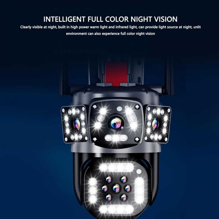 V380-A14 WIFI ТРОЙНА IP Камера  Въртяща водоустойчива WiFi камера